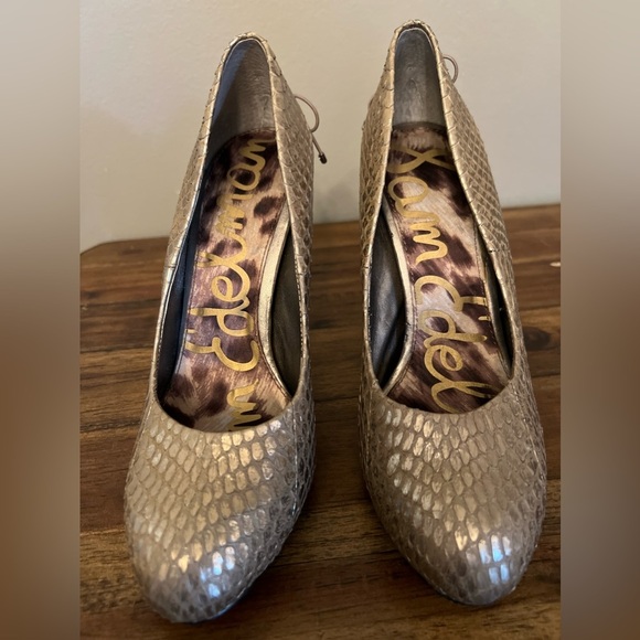 Sam Edelman "Evan" Heel - Zinc Snake, Size 5 - Picture 6 of 10